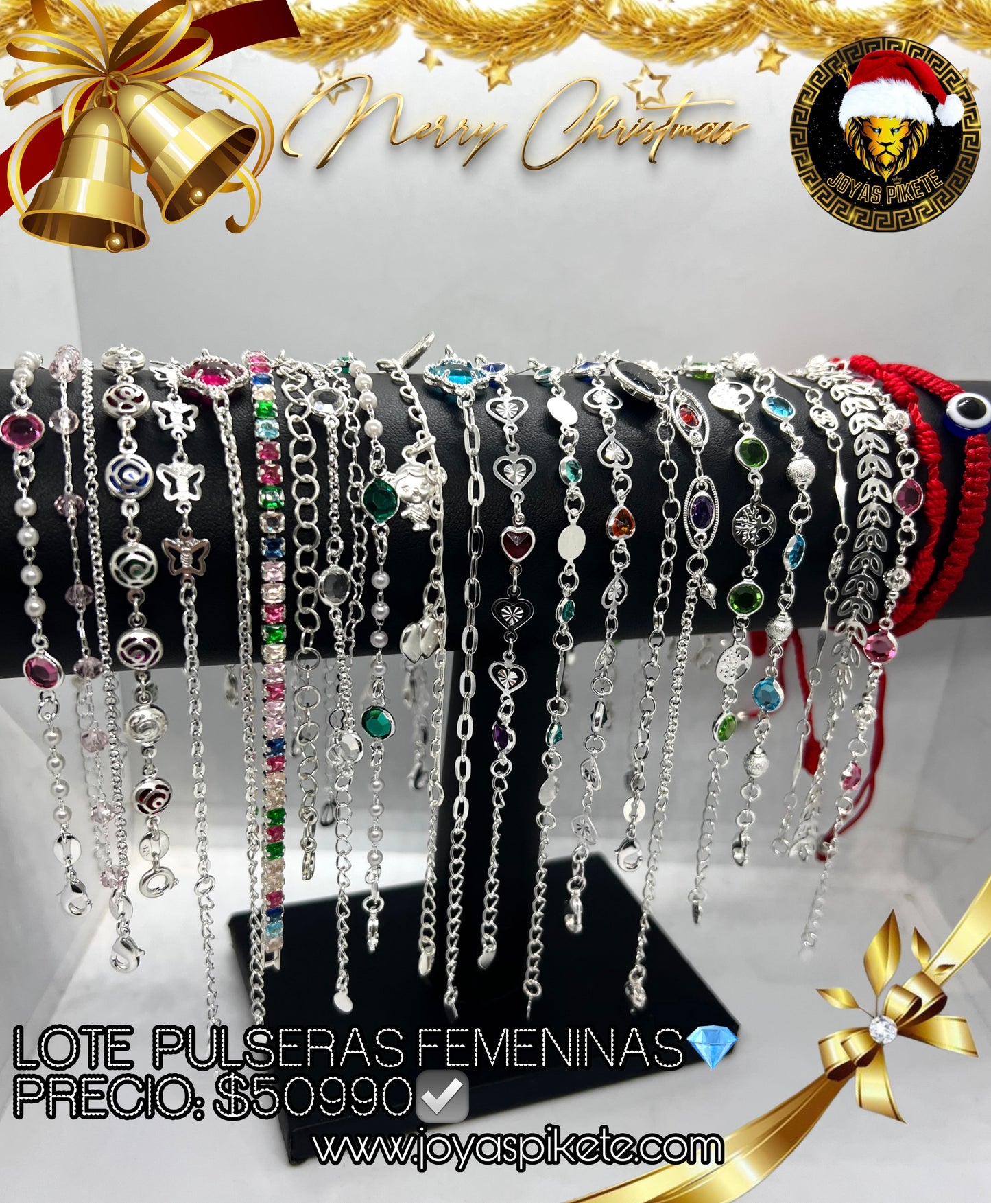 LOTES PULSERAS FEMENINAS NAVIDEÑAS 925🎅🏻💎