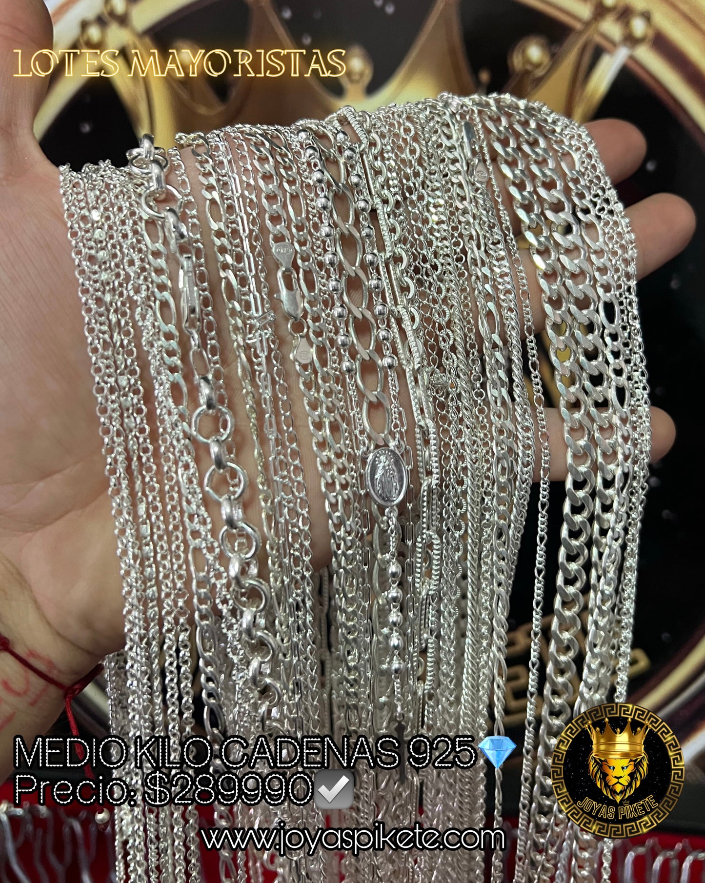 Medio Kilo Cadenas 925💎