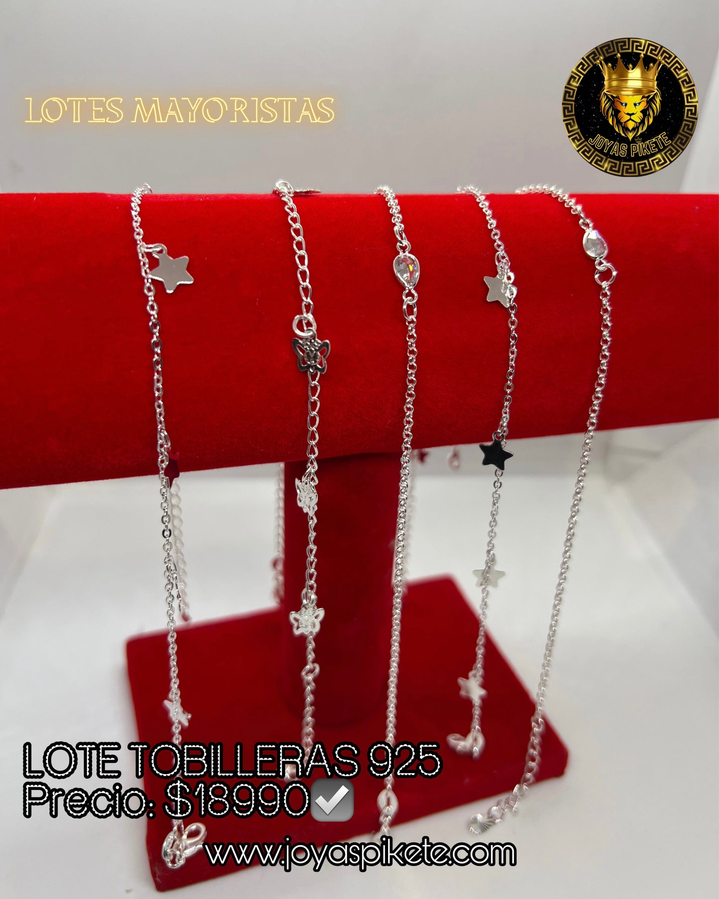 LOTE TOBILLERAS 925💎