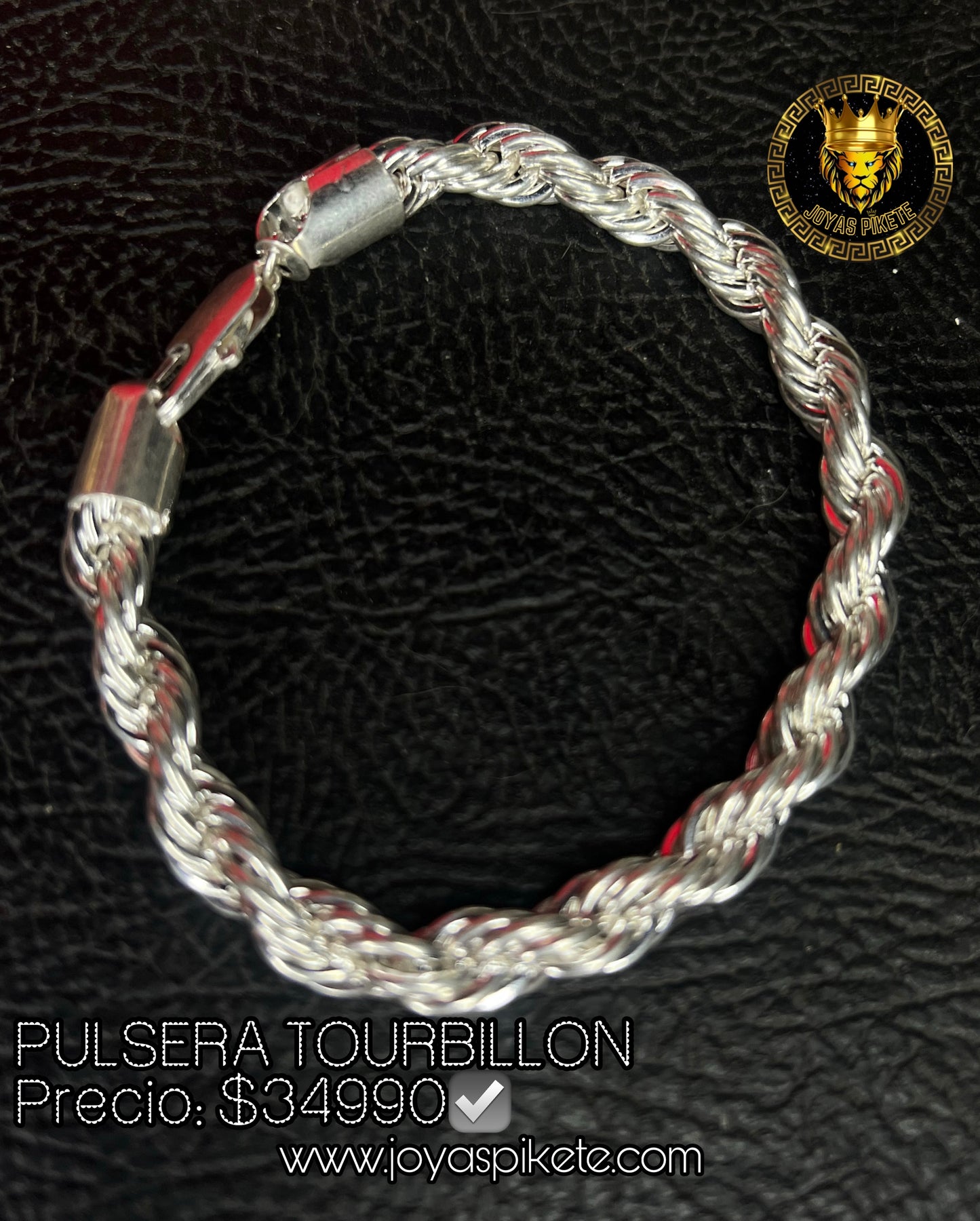 Pulsera Tourbillon 925💎 Gruesa