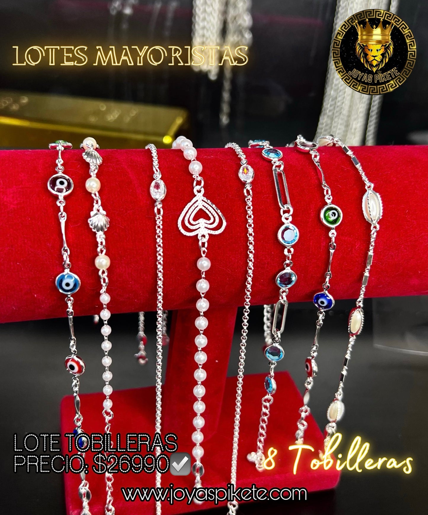 Lote Tobilleras 925💎