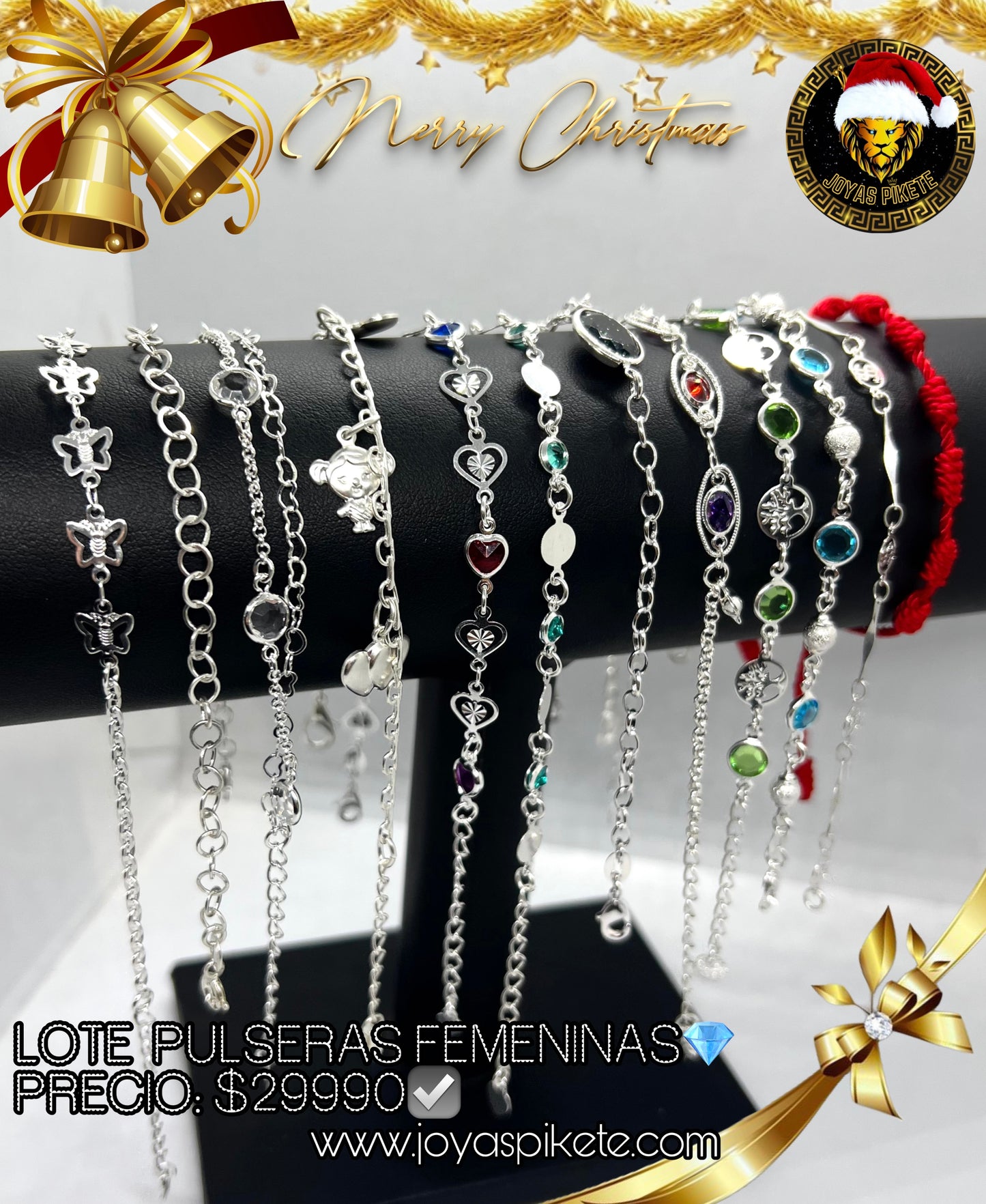 LOTES PULSERAS FEMENINAS NAVIDEÑAS 925🎅🏻💎