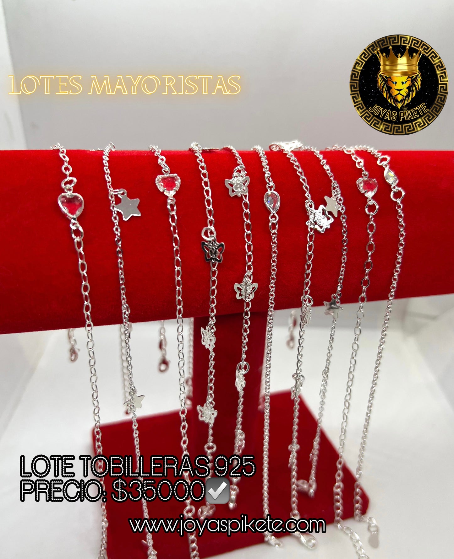 Lote Tobilleras Femeninas 925💎