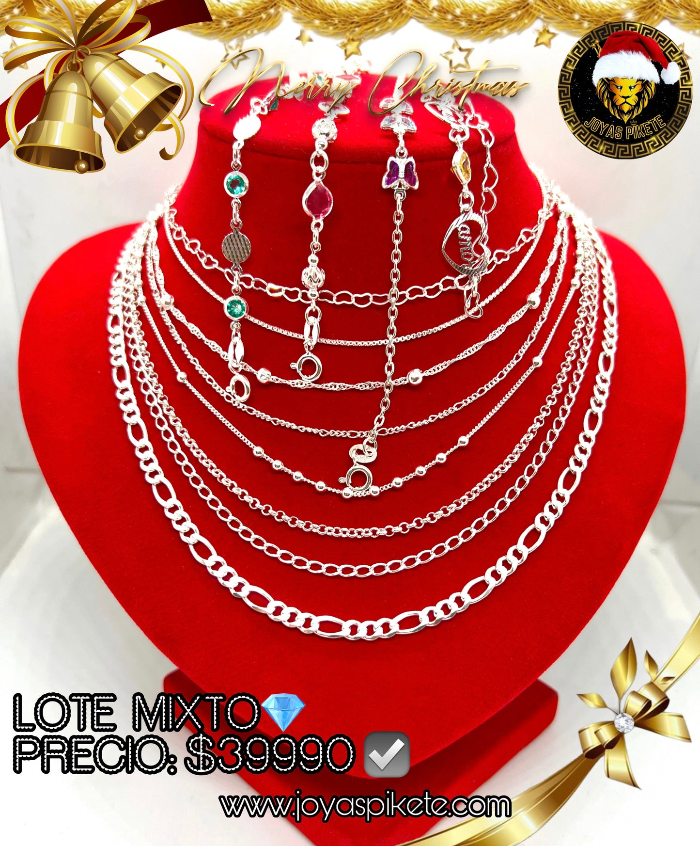 Lote Navideño🎁🎅🏻 Joyas Mixtas 925
