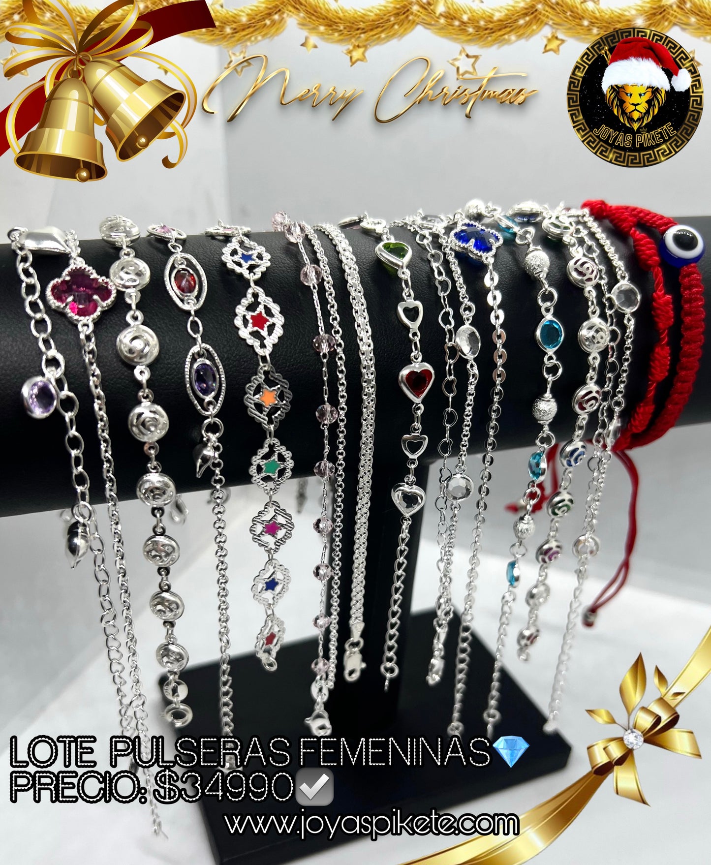 LOTES PULSERAS FEMENINAS NAVIDEÑAS 925🎅🏻💎