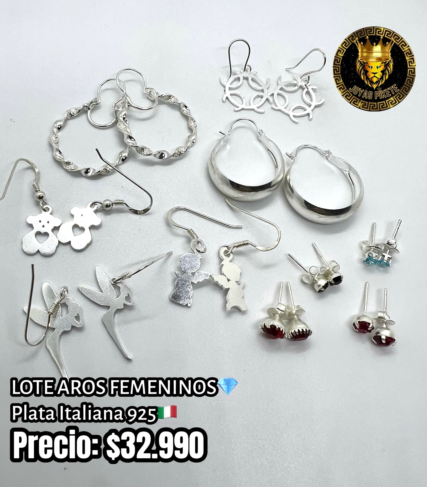 Lote Aros Femeninos 925