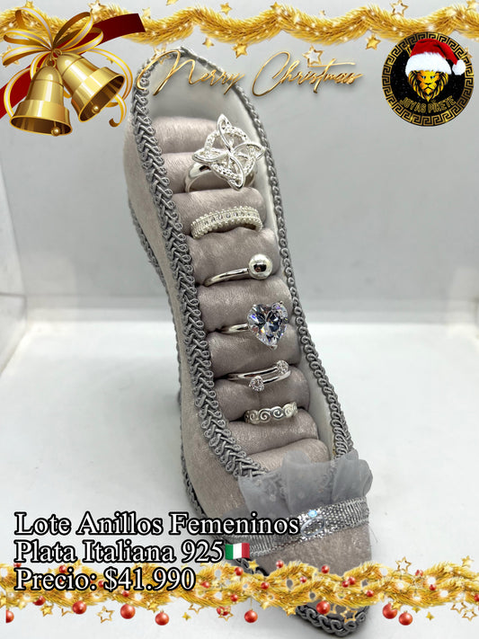 Lotes Navideños🎅🏻🎁 Anillos Femeninos 925☑️