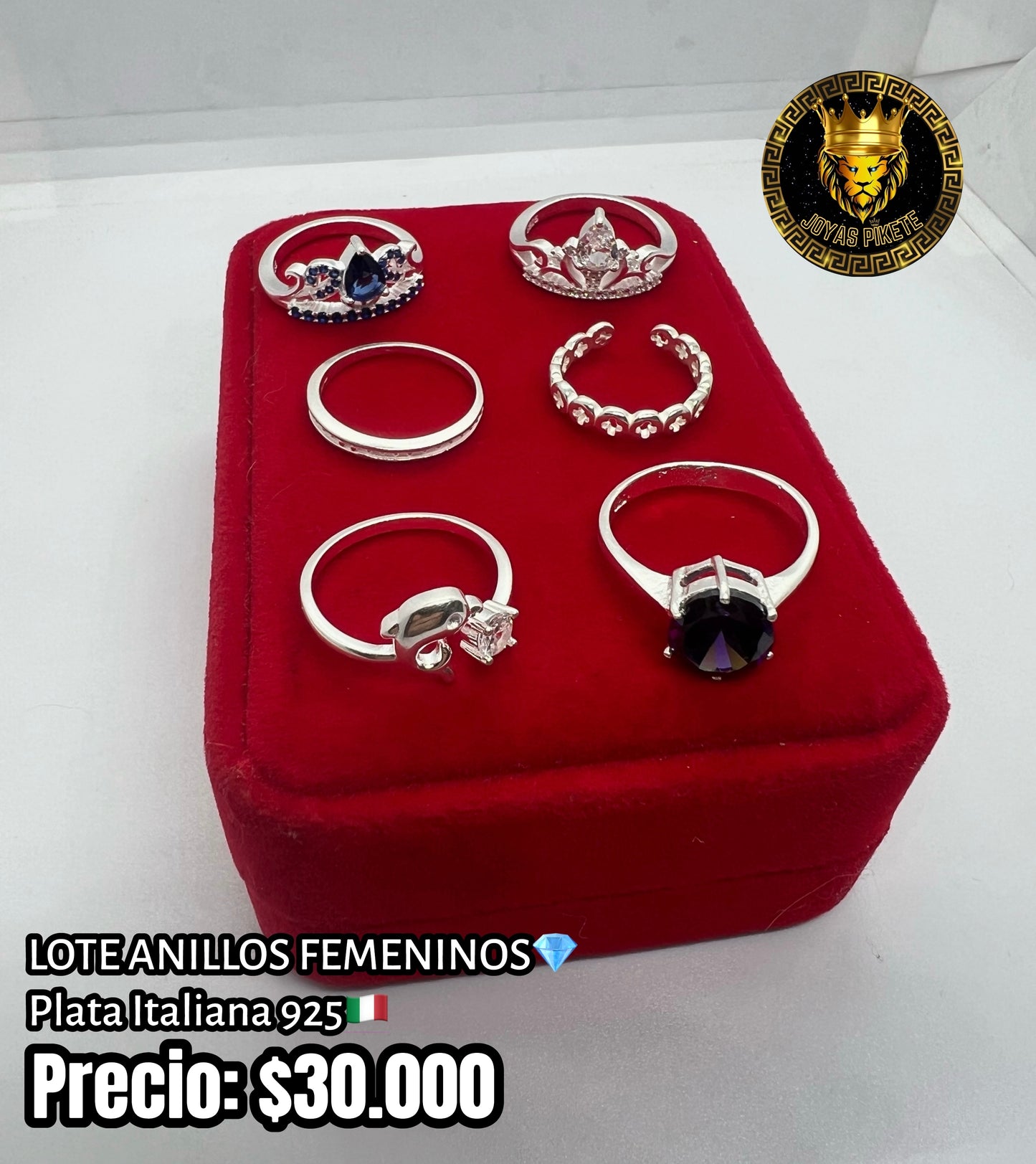 Lote Anillos Femeninos 925