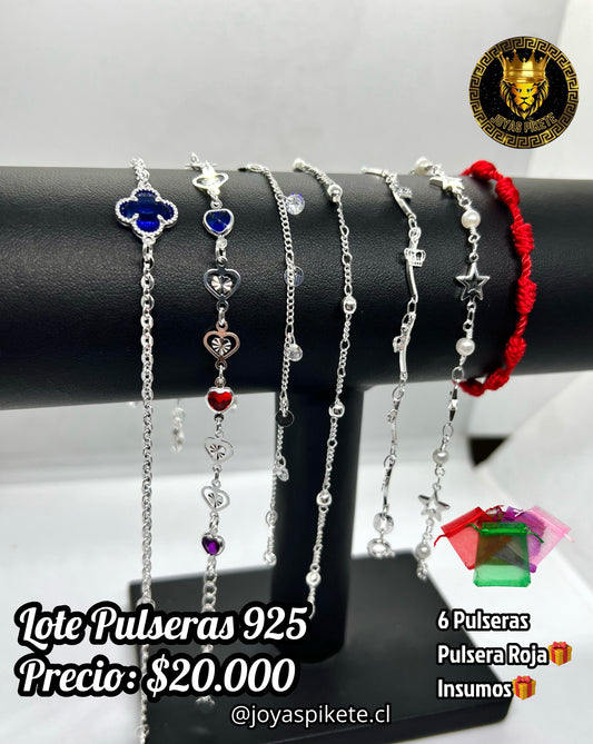 Lote Pulseras Femeninas 925