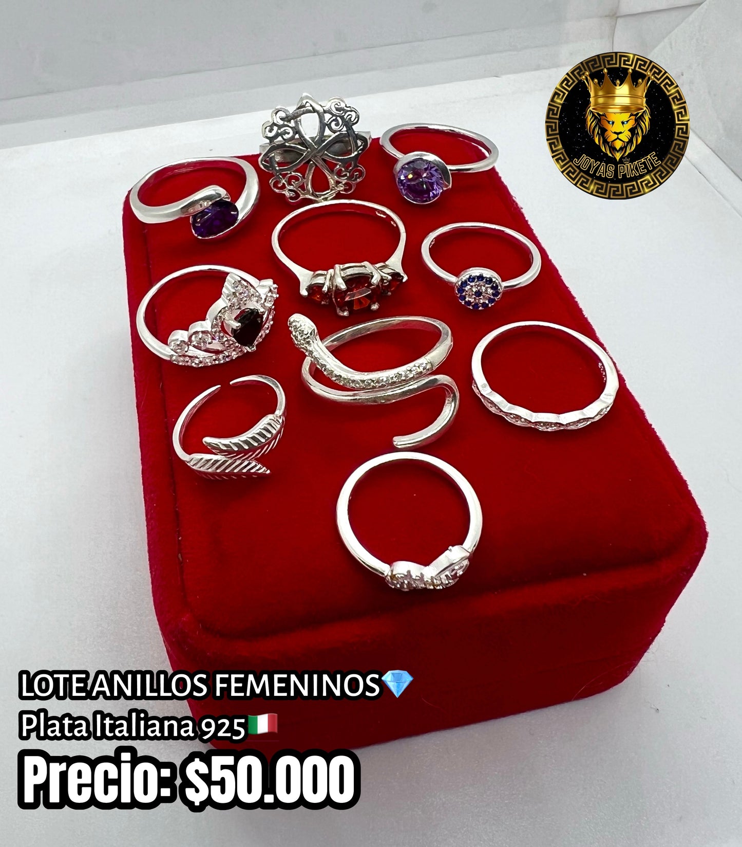 Lote Anillos Femeninos 925