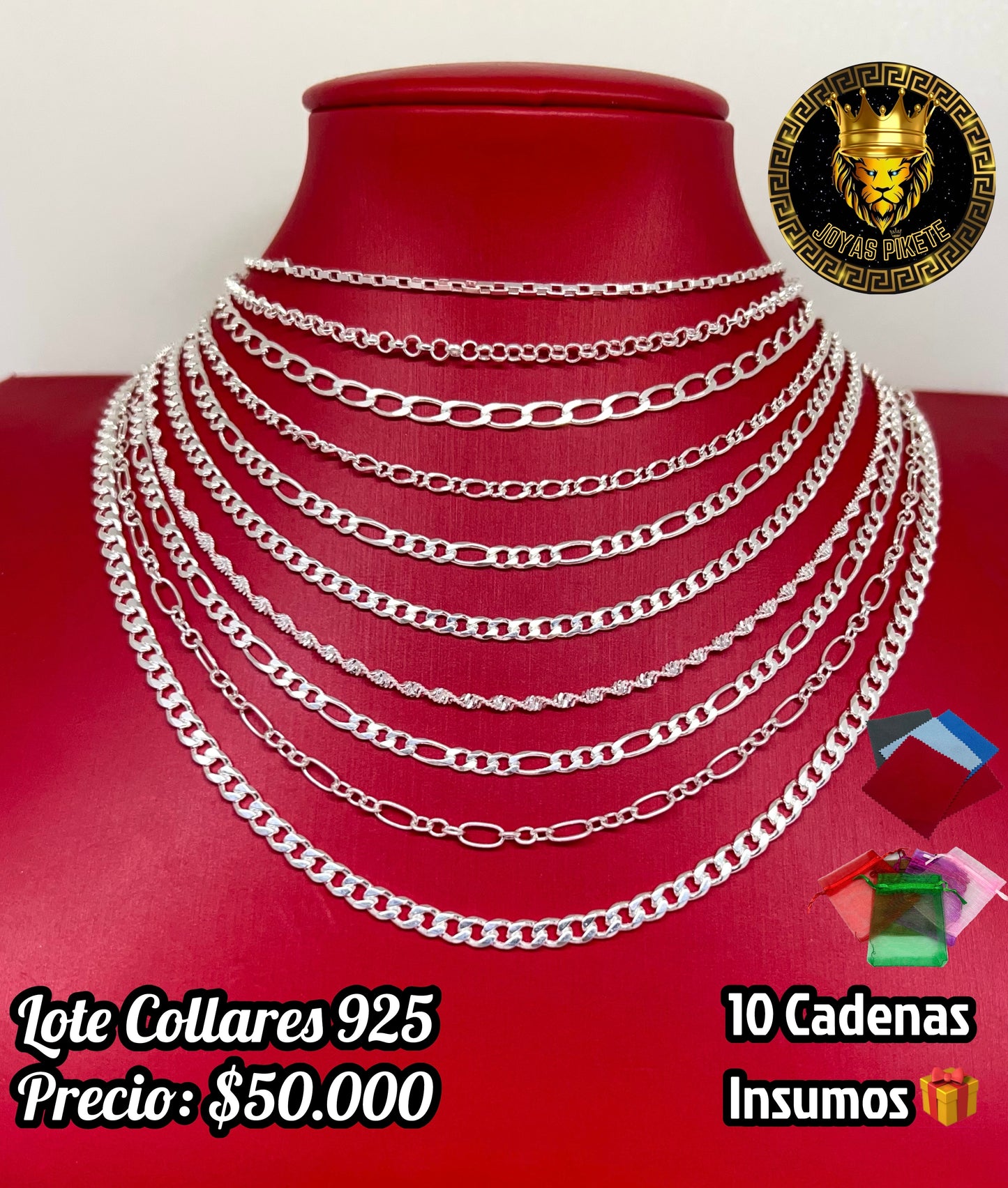 Lote Cadenas Masculinas 925