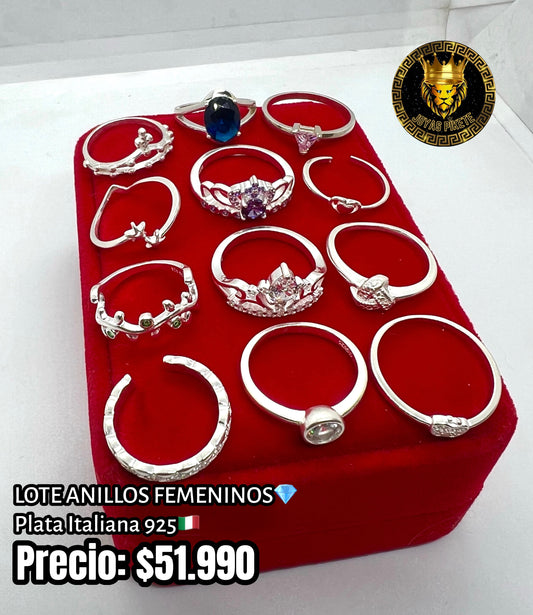 Lote Anillos Femeninos 925