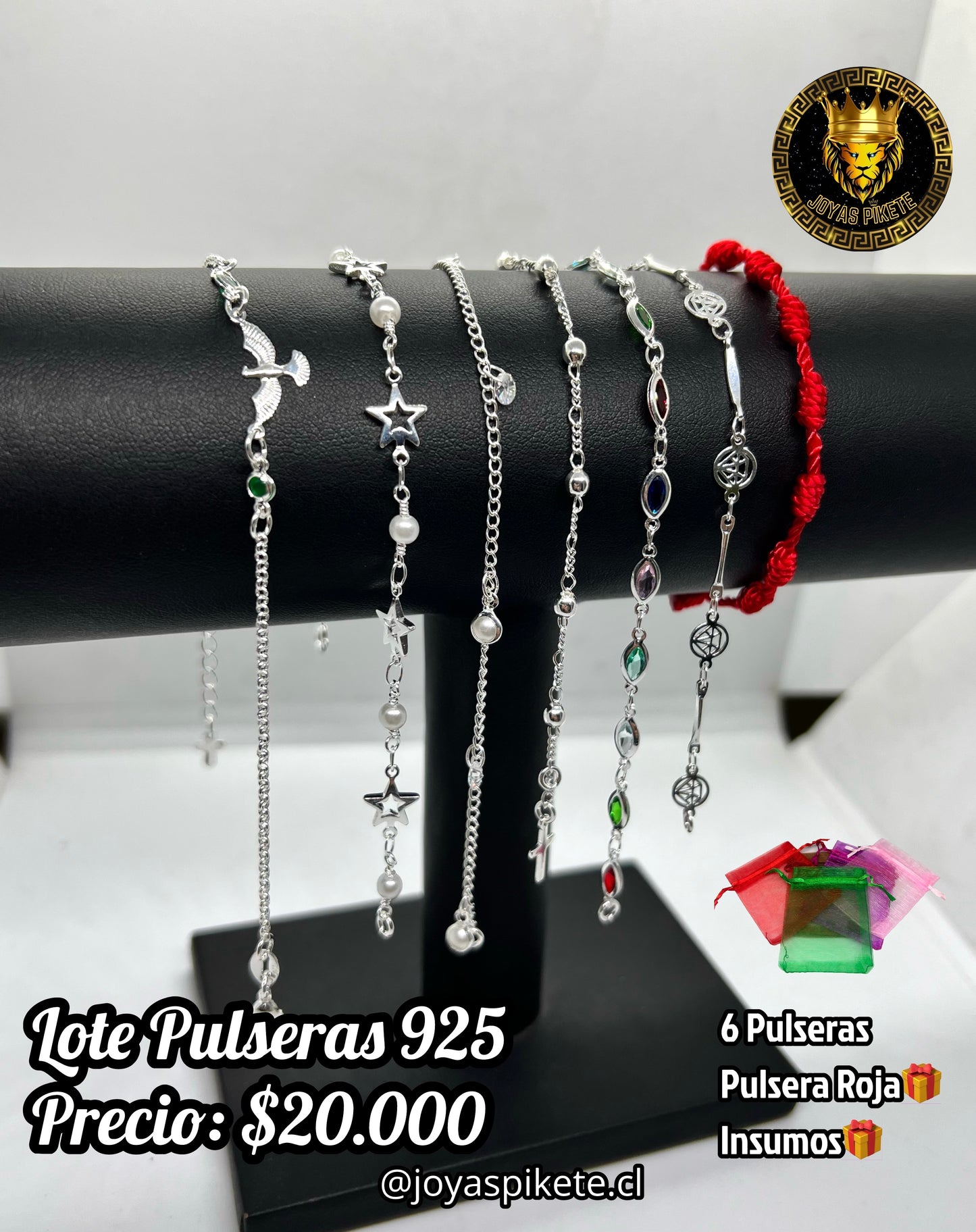 Lote Pulseras Femeninas 925