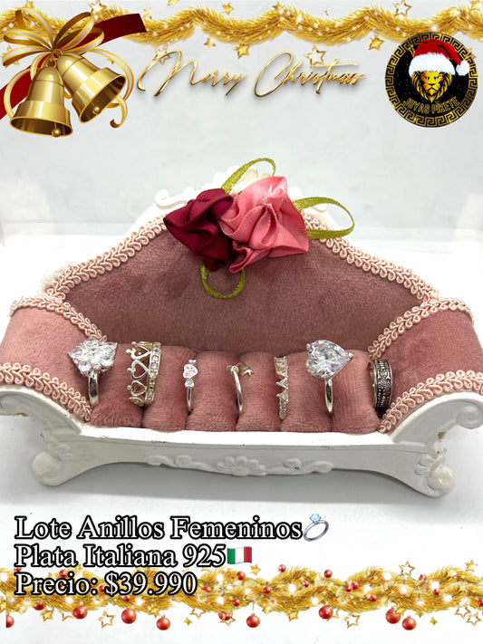 Lotes Navideños🎅🏻🎁 Anillos Femeninos 925☑️