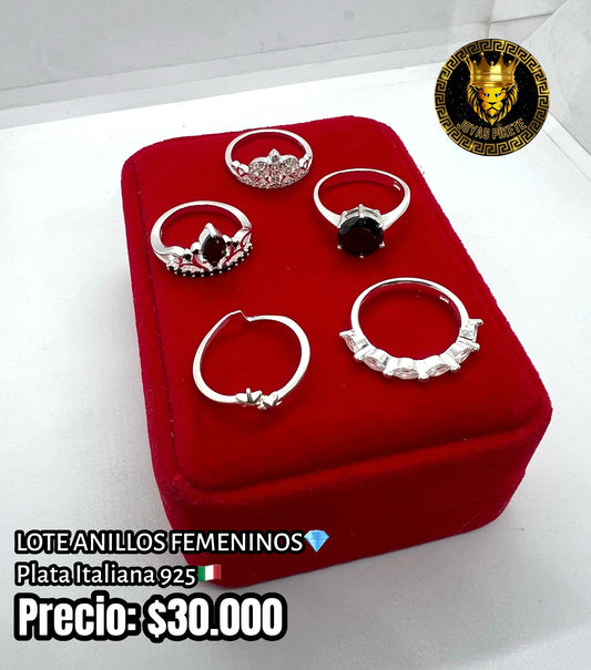 Lote Anillos Femeninos 925