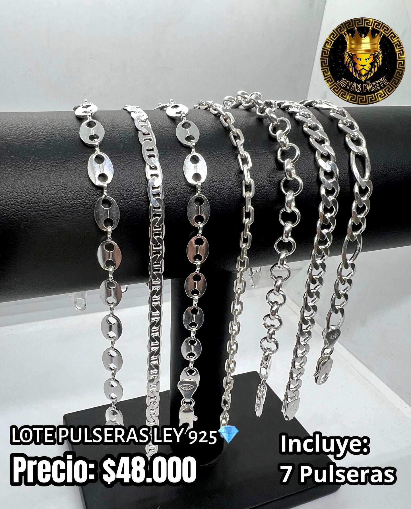 Lote Pulseras Masculinas 925