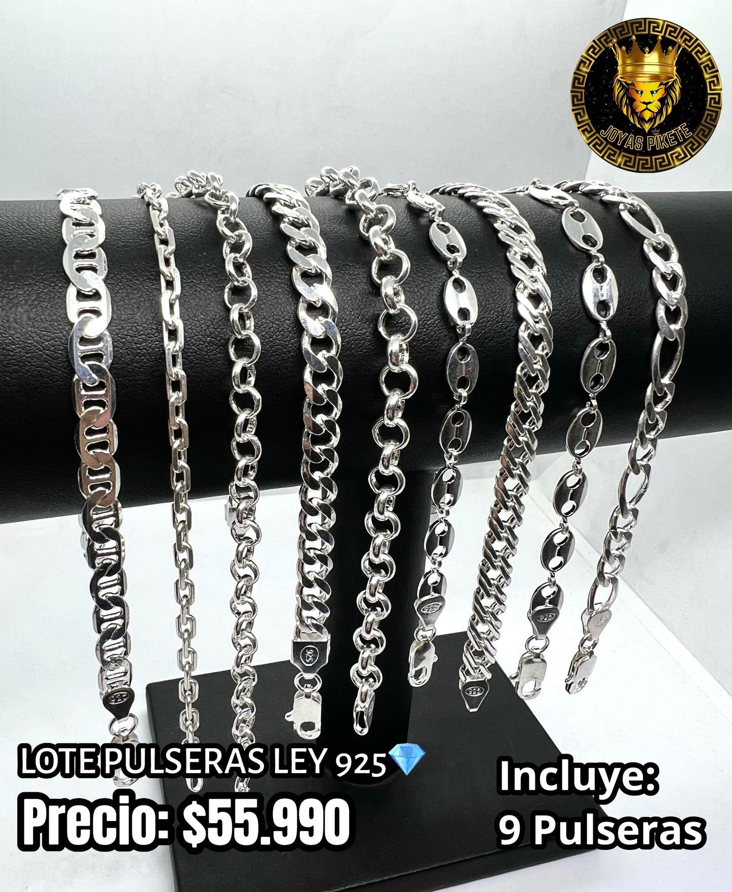 Lote Pulseras Masculinas 925