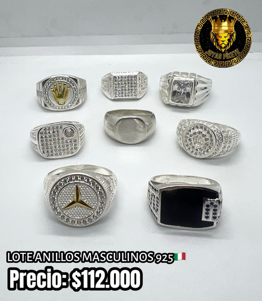 Lote Anillos Masculinos 925