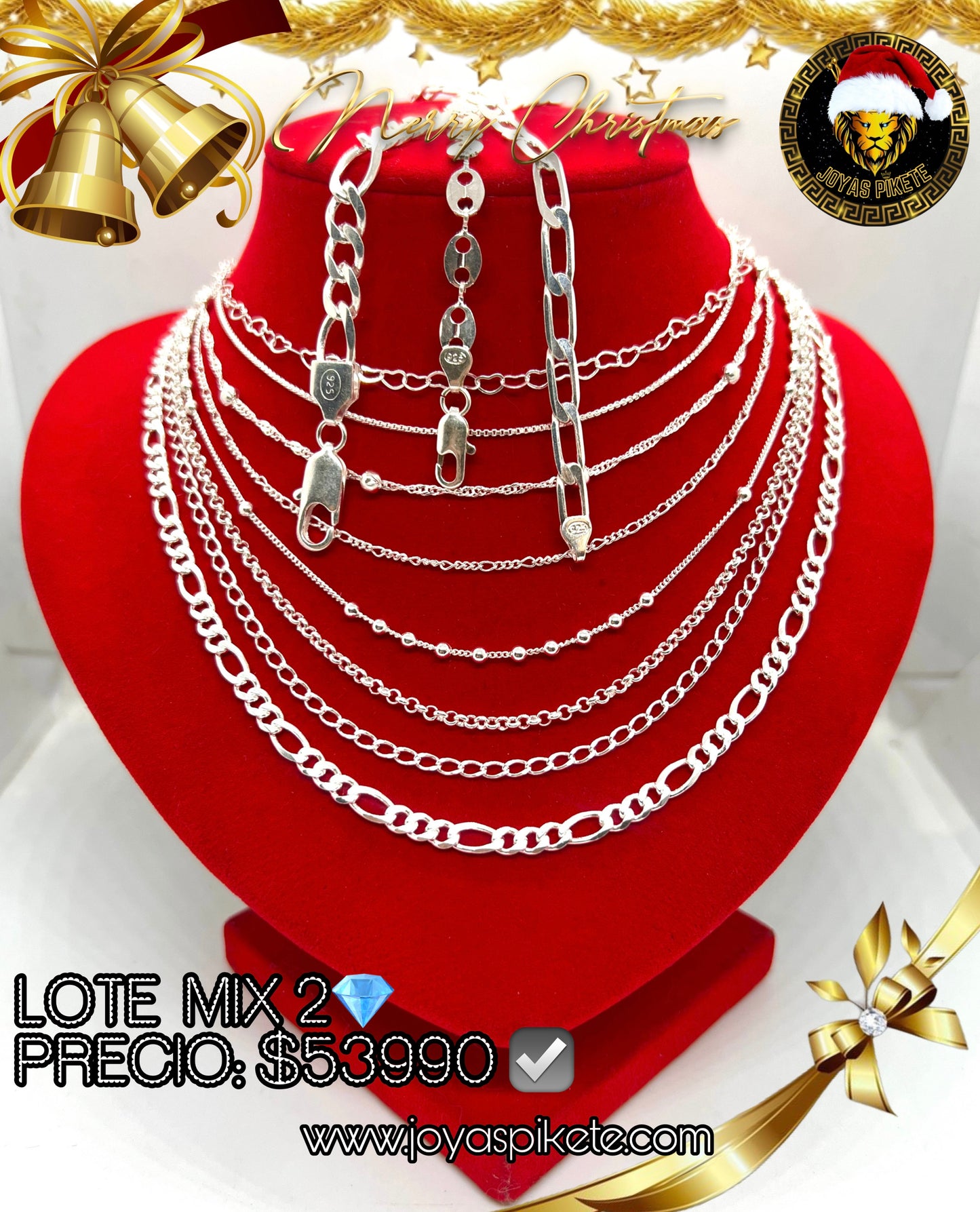 Lote Navideño🎁🎅🏻 Joyas Mixtas 925