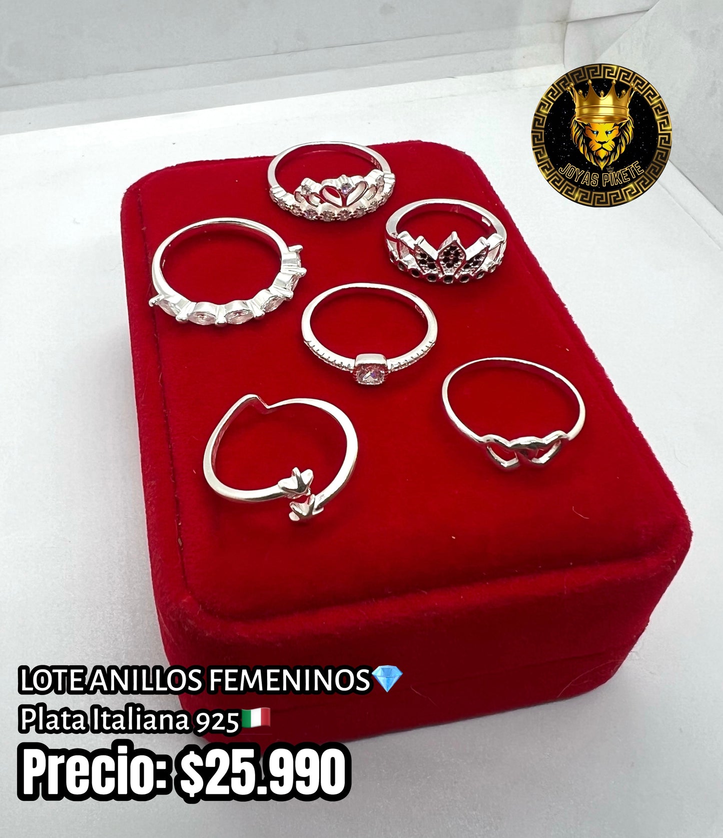 Lote Anillos Femeninos 925