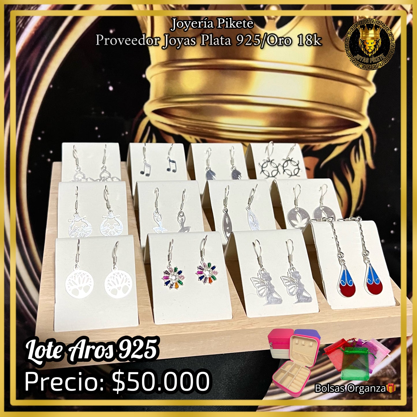 Lote de Aros Femeninos 925