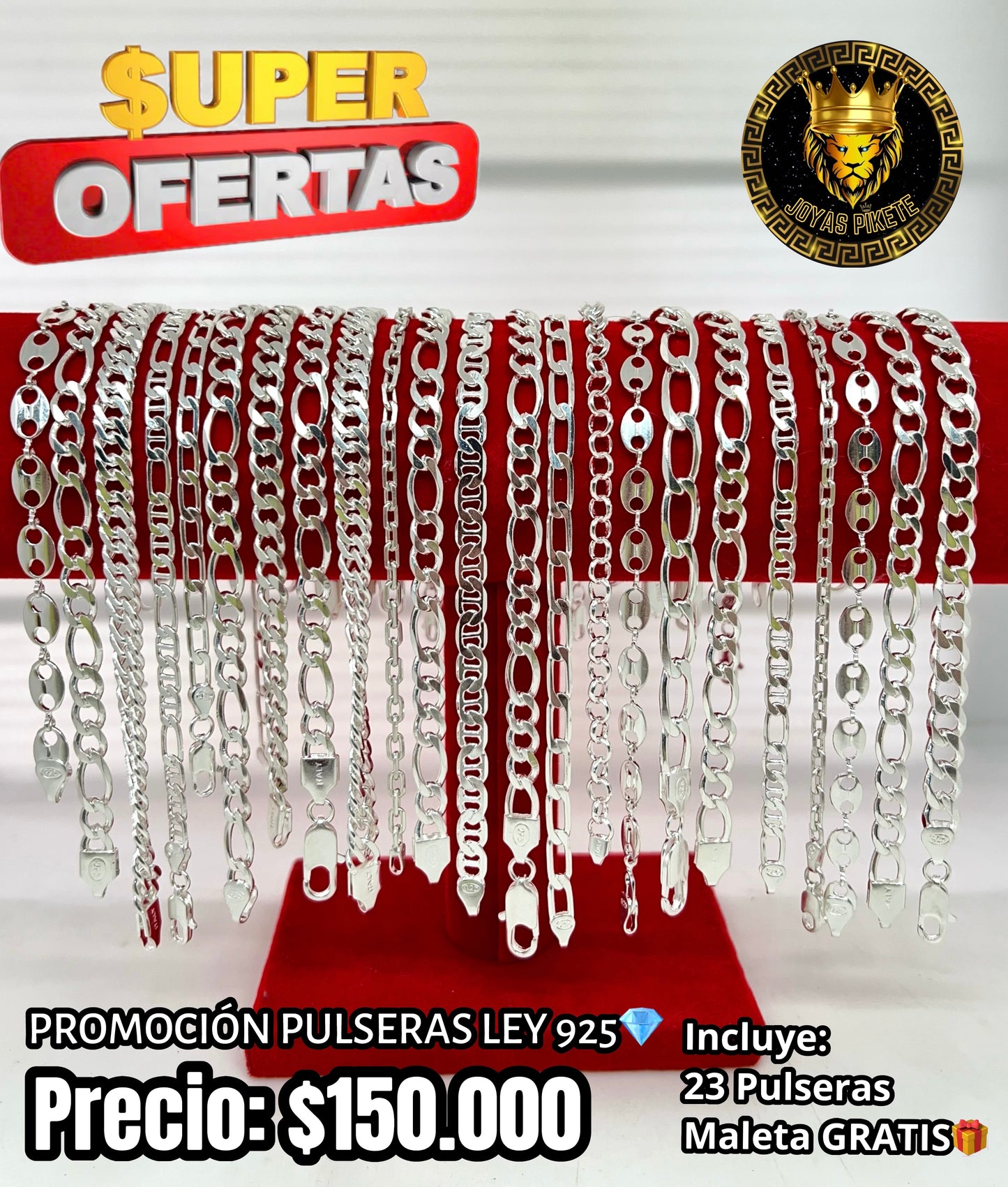 Promoción Pulseras Masculinas 925