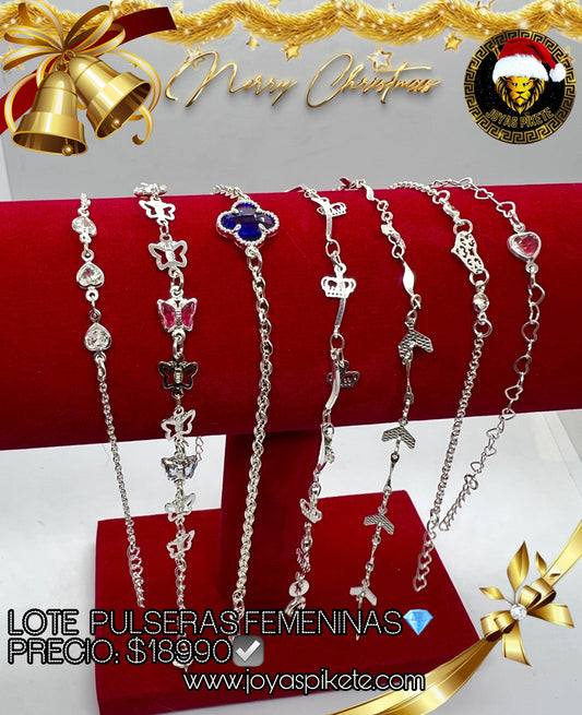 LOTES PULSERAS FEMENINAS NAVIDEÑAS 925🎅🏻💎