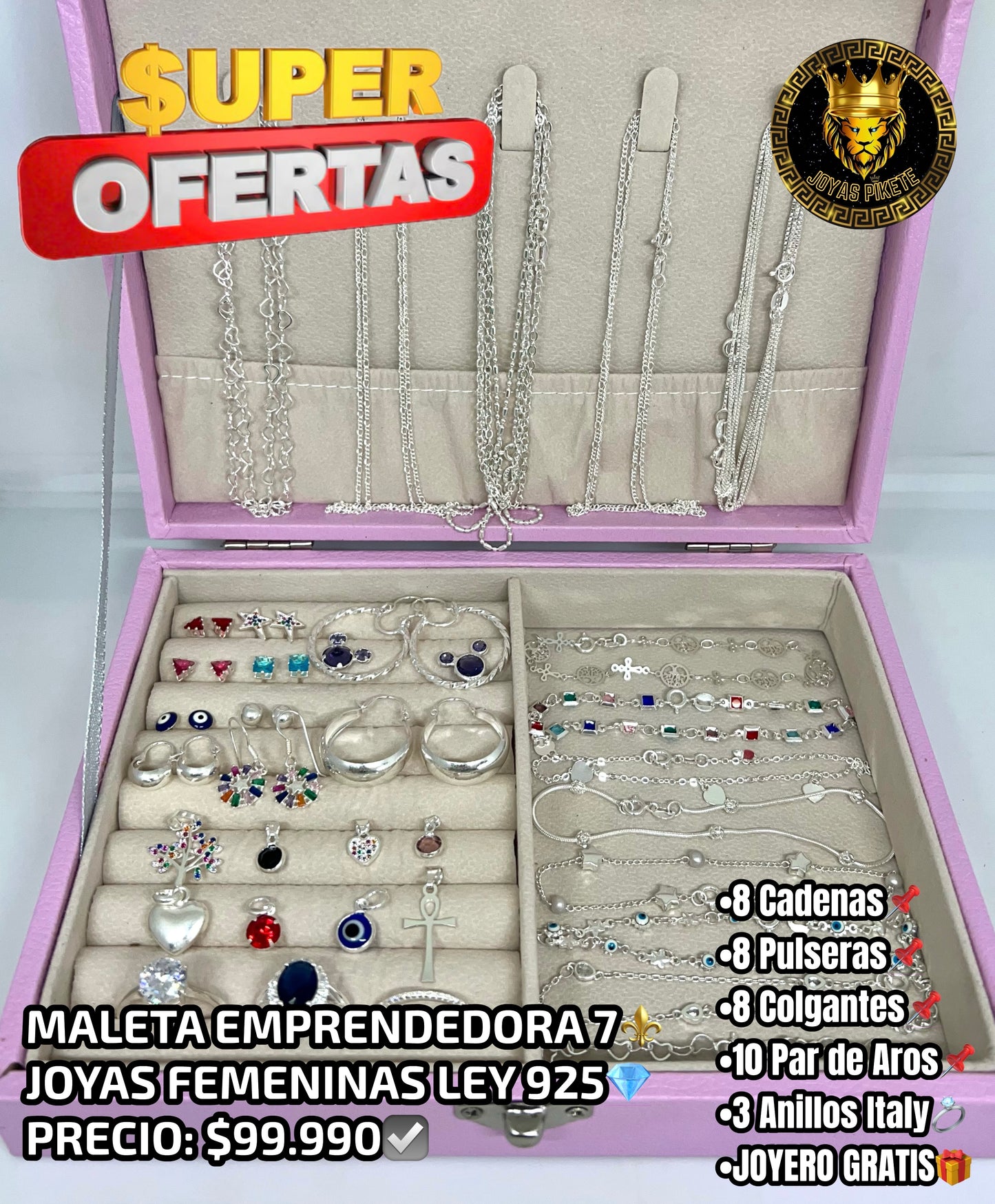 Maleta Joyas Femeninas 925