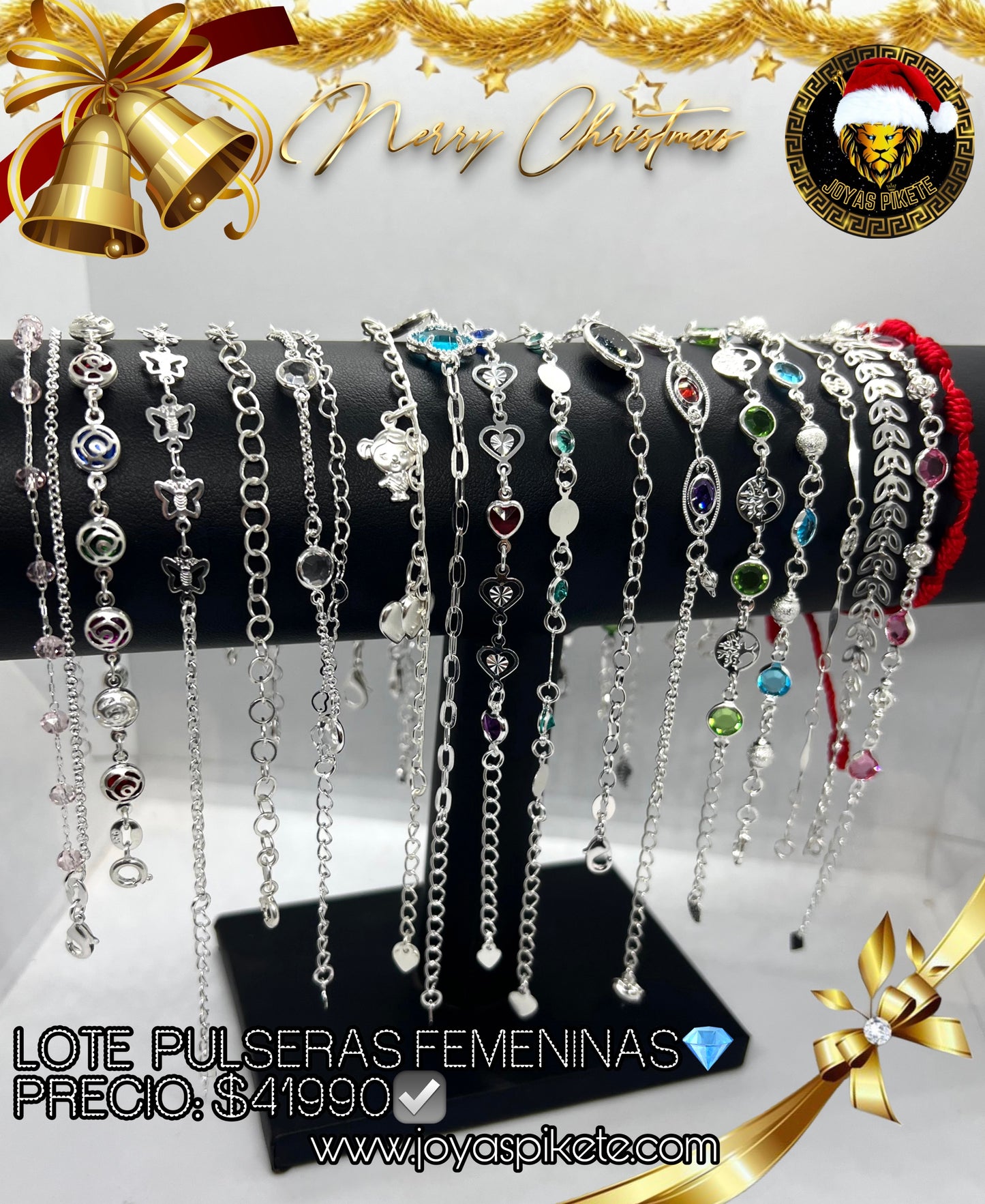 LOTES PULSERAS FEMENINAS NAVIDEÑAS 925🎅🏻💎