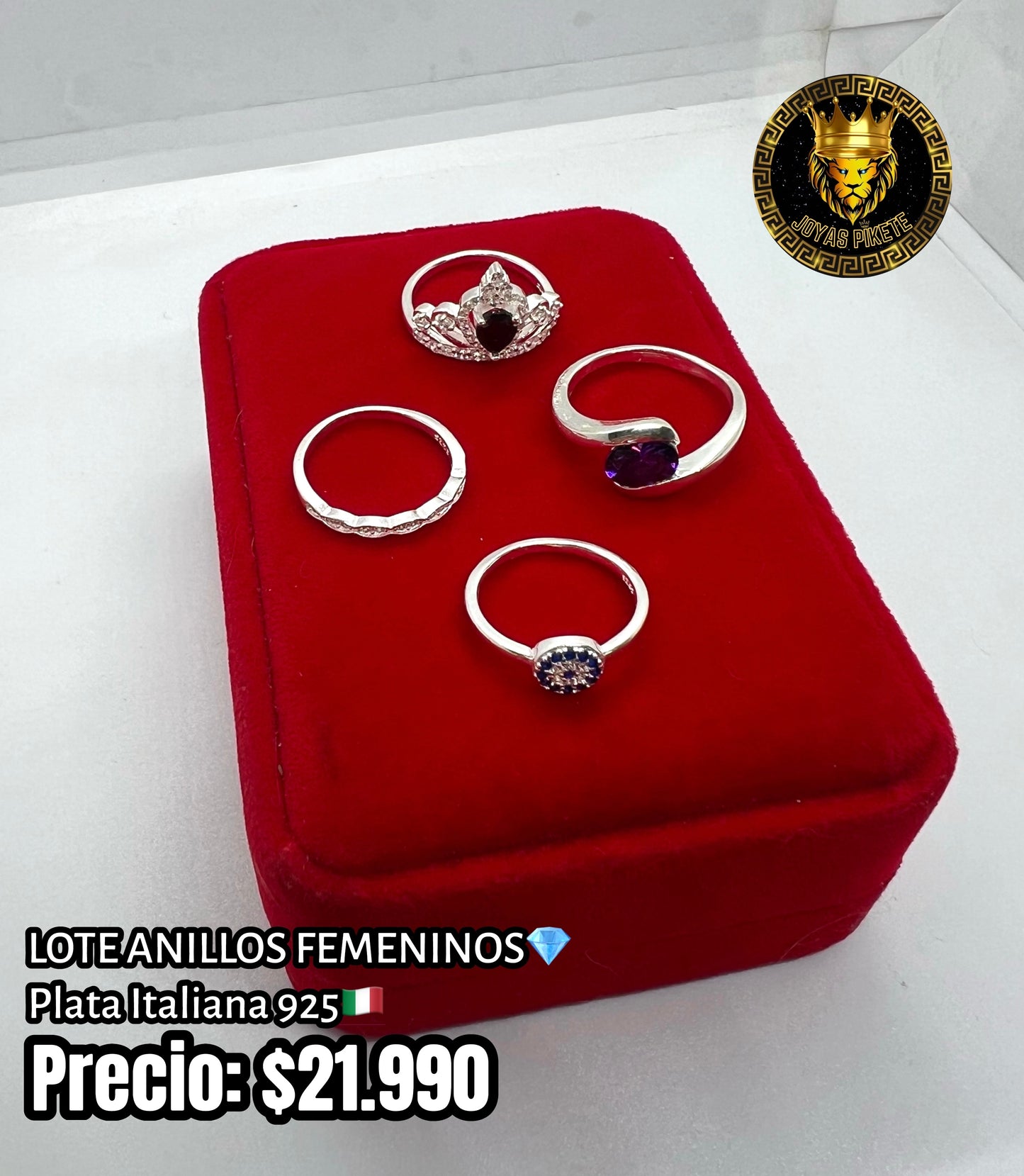 Lote Anillos Femeninos 925