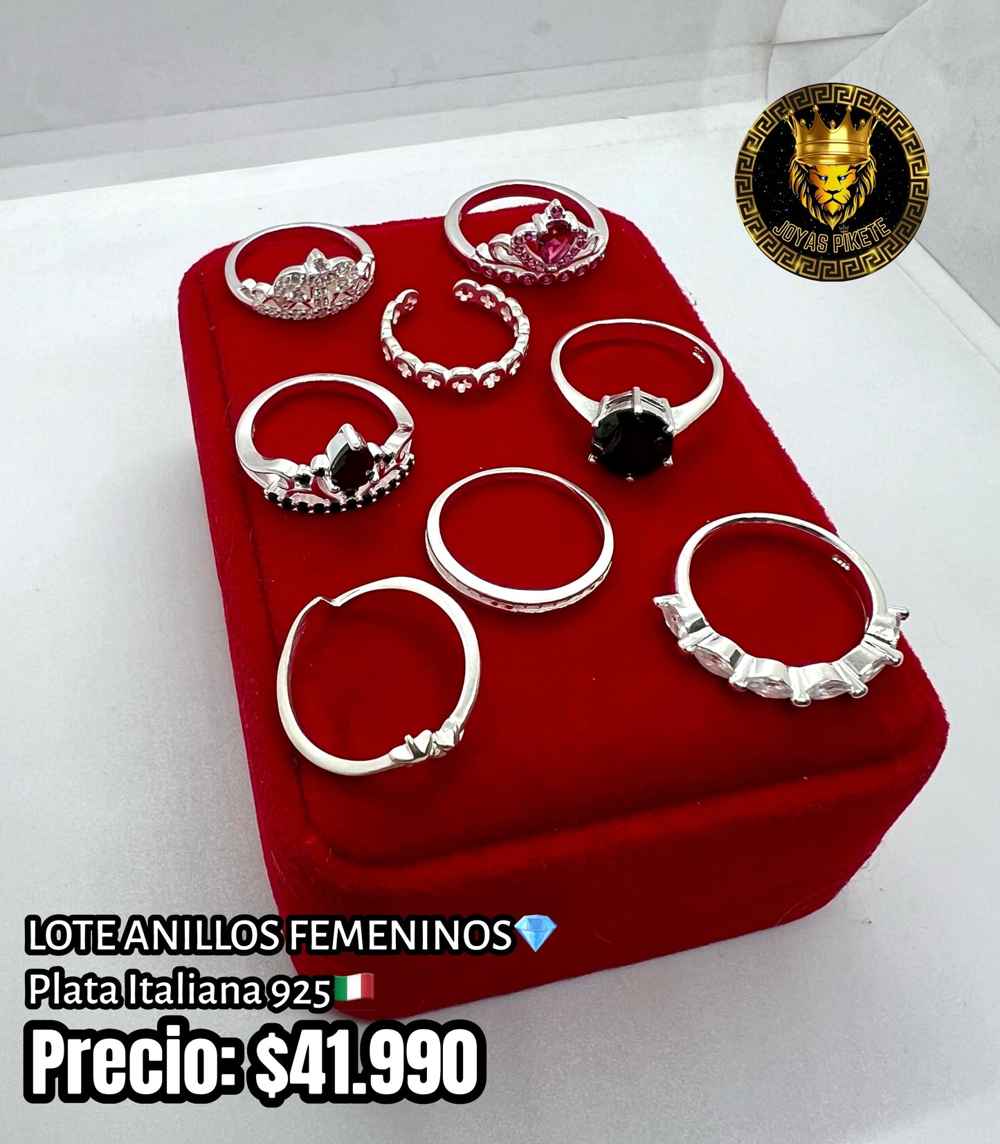 Lote Anillos Femeninos 925