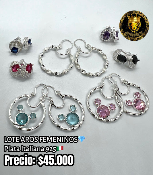 Lote Aros Femeninos 925