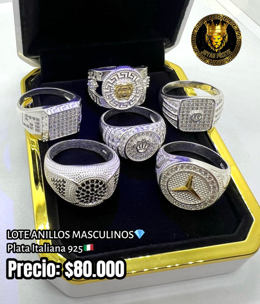 Lote Anillos Masculinos 925