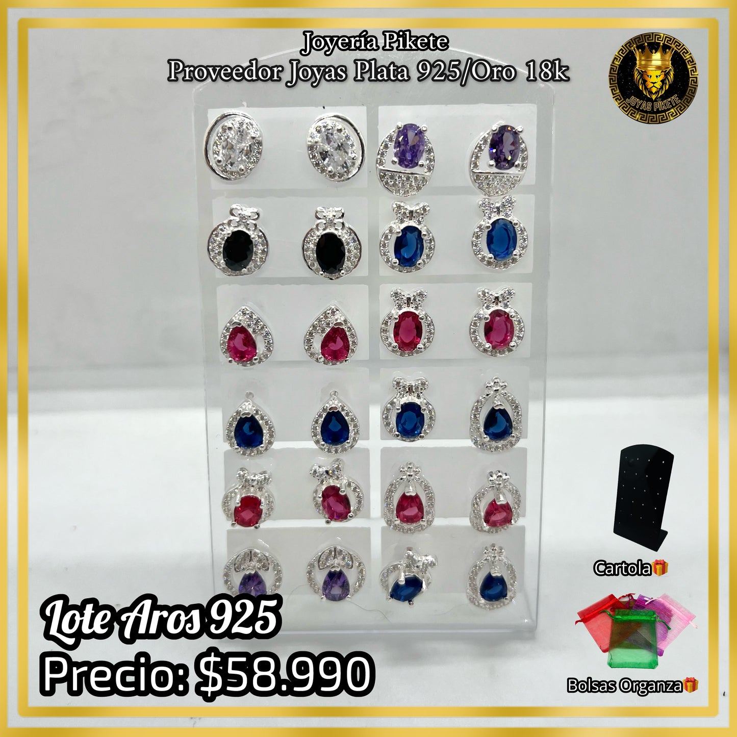 Lote de Aros Femeninos 925