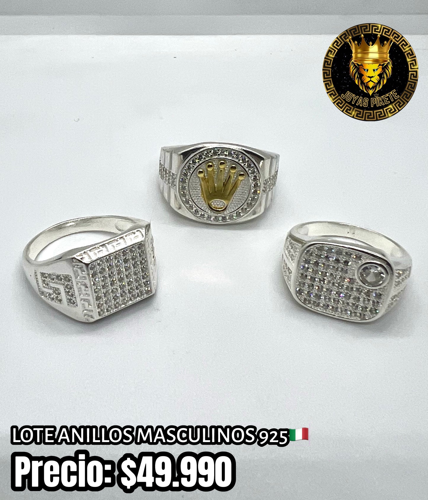 Lote Anillos Masculinos 925