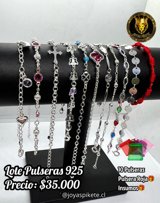 Lote Pulseras Femeninas 925