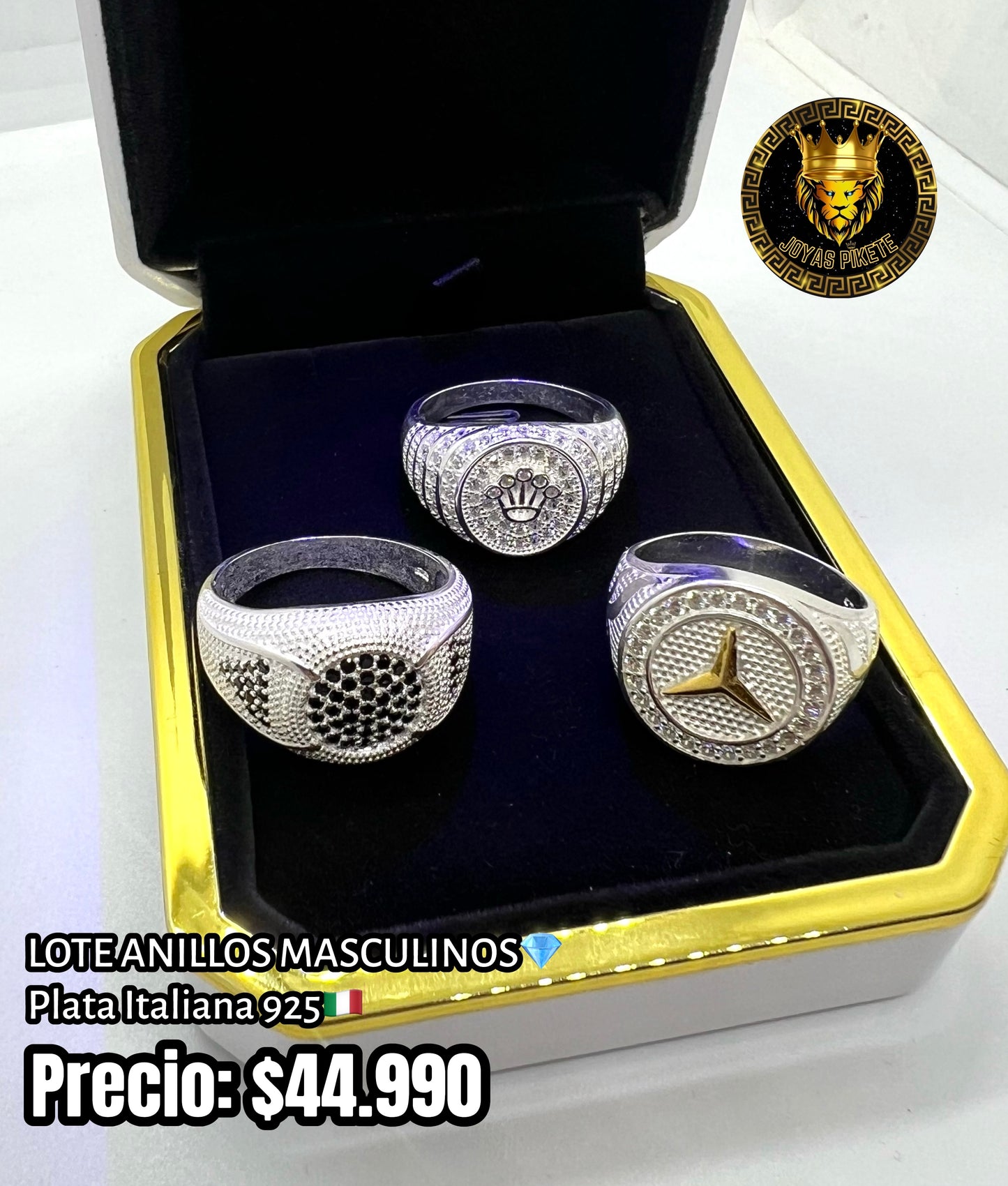 Lote Anillos Masculinos 925