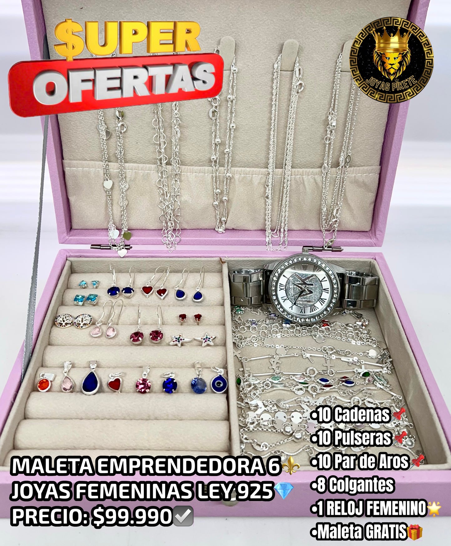 Maleta Joyas Femeninas 925