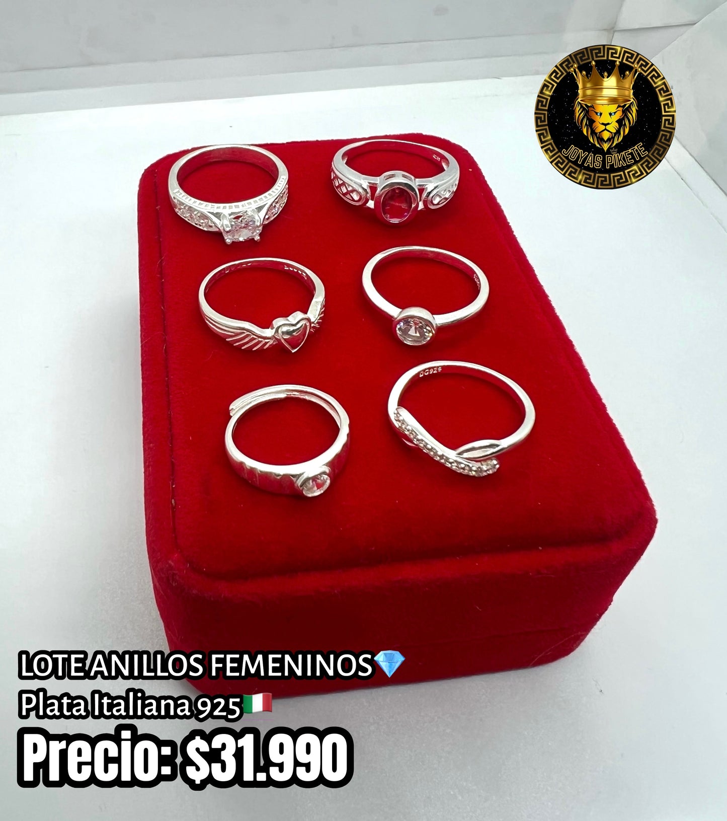 Lote Anillos Femeninos 925