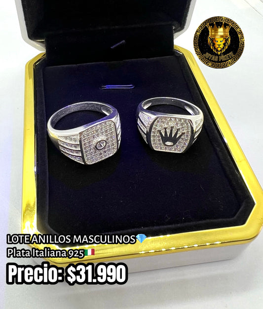 Lote Anillos Masculinos 925