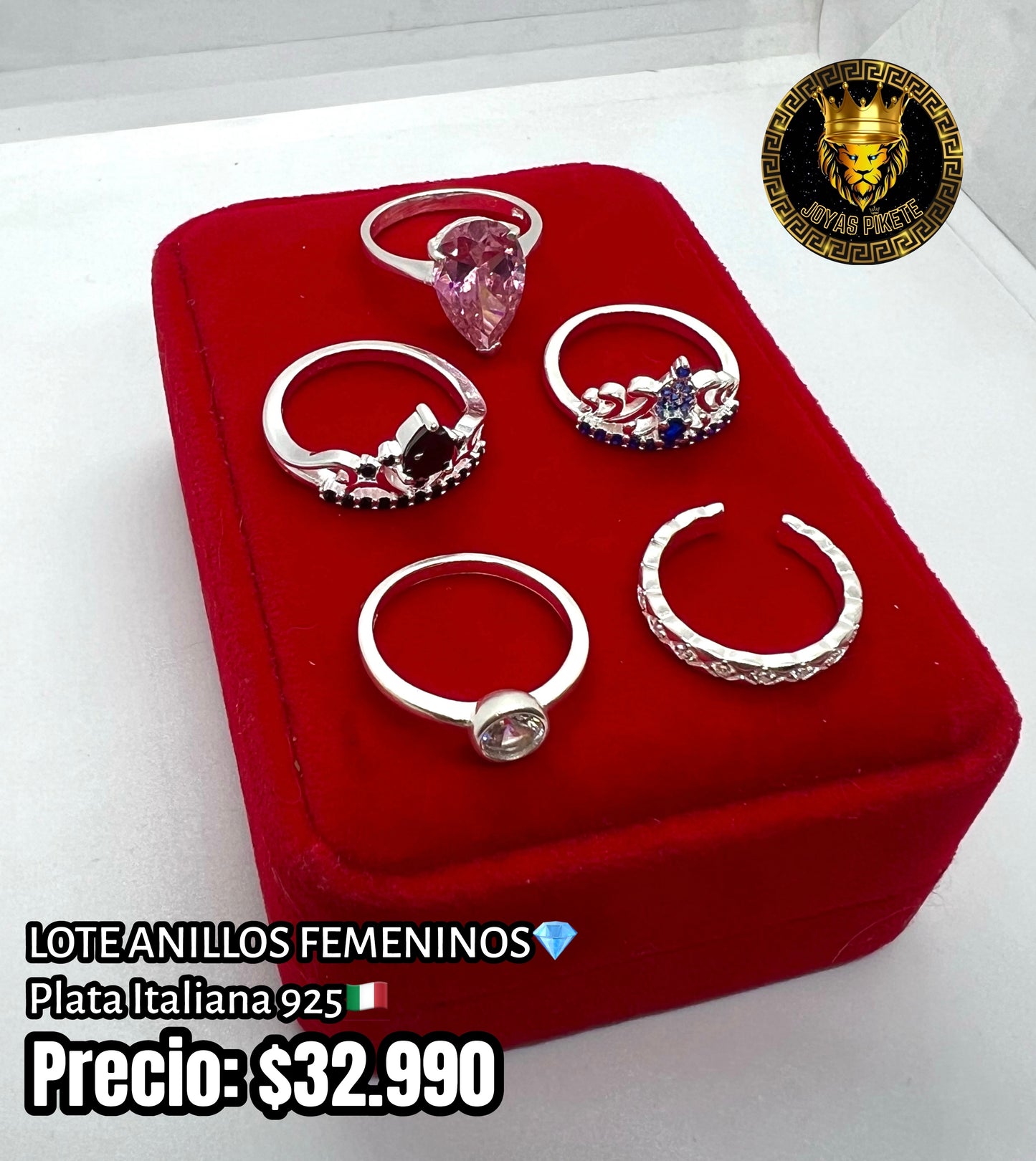 Lote Anillos Femeninos 925