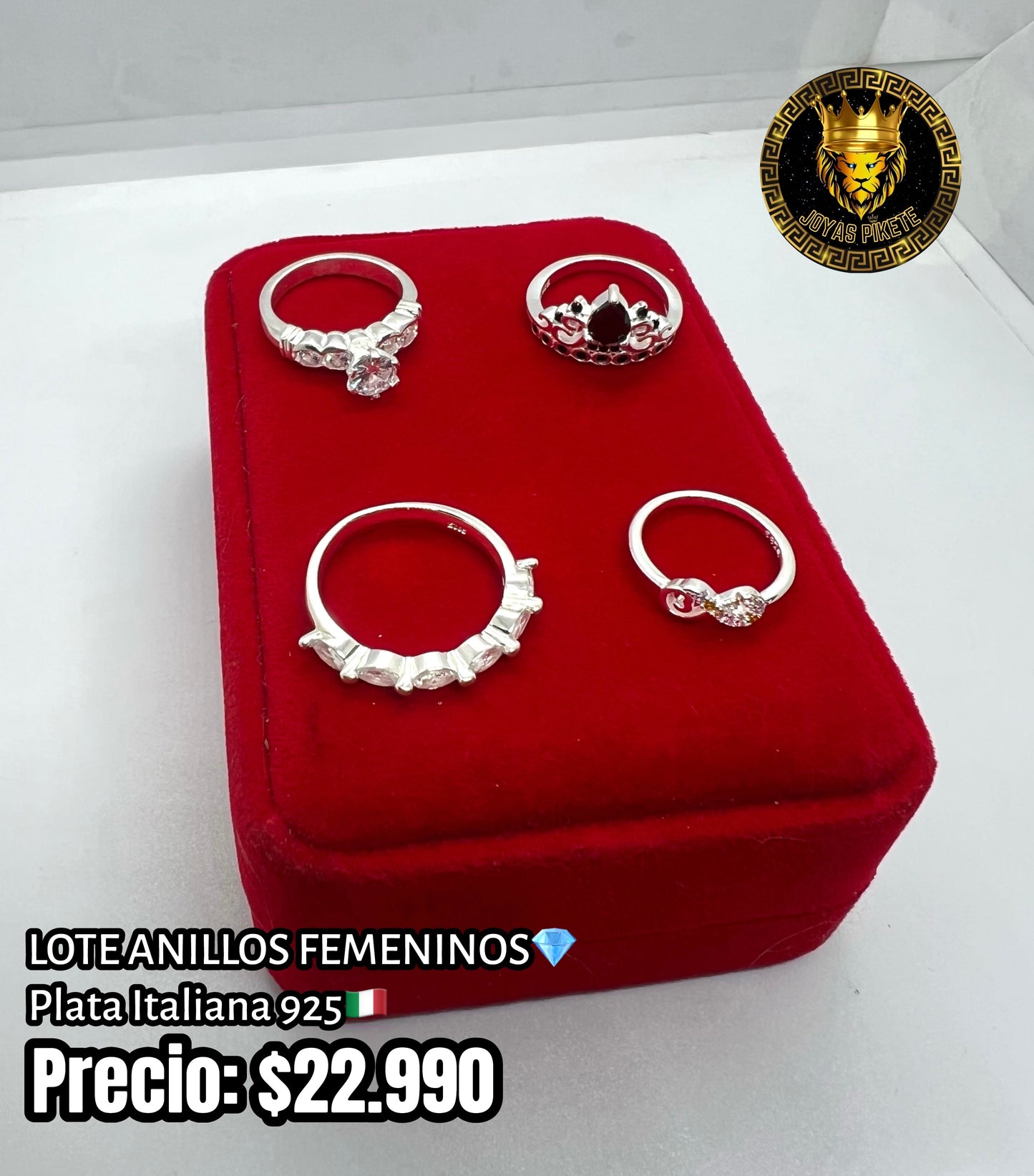 Lote Anillos Femeninos 925