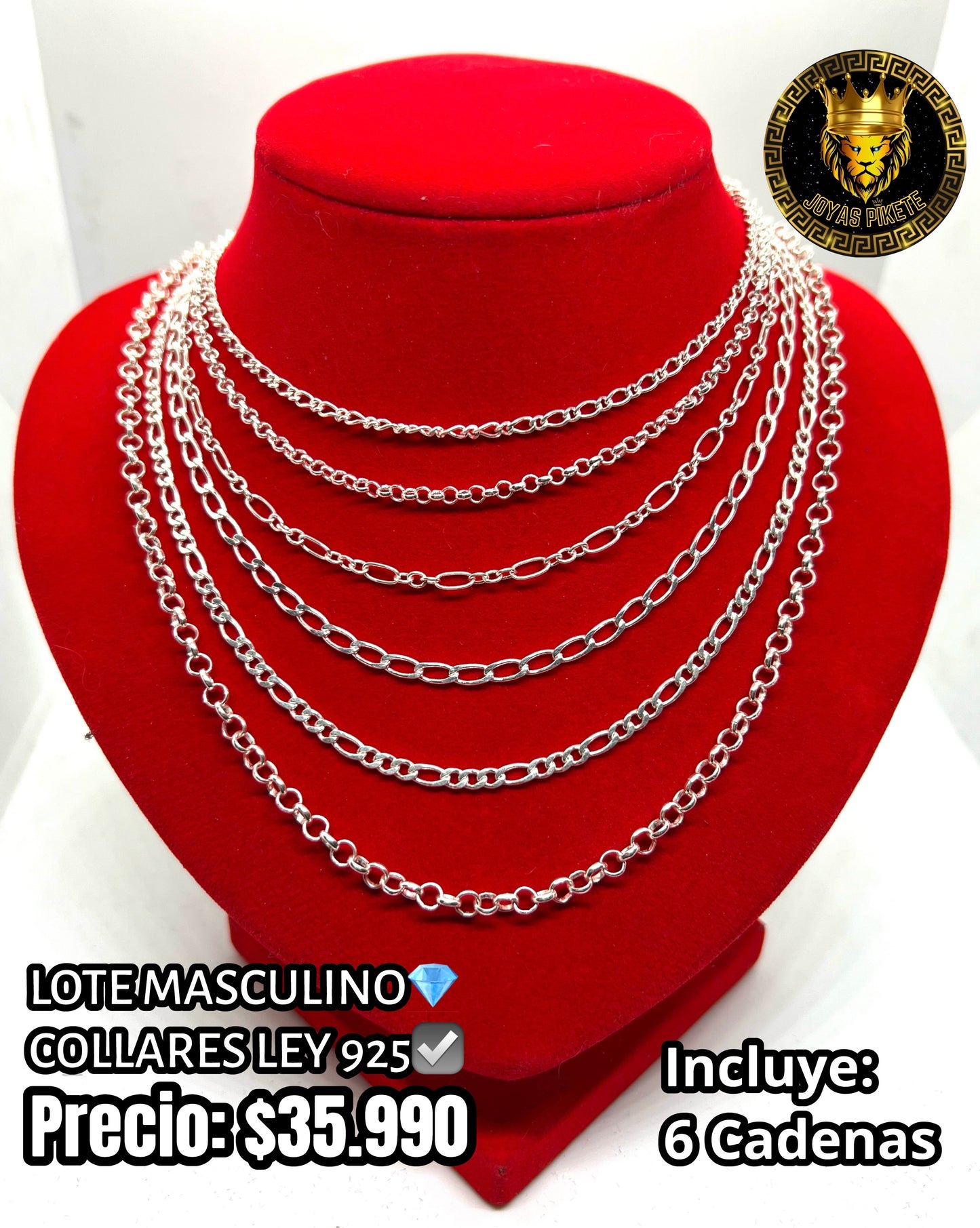 Lotes Cadenas Masculinas 925