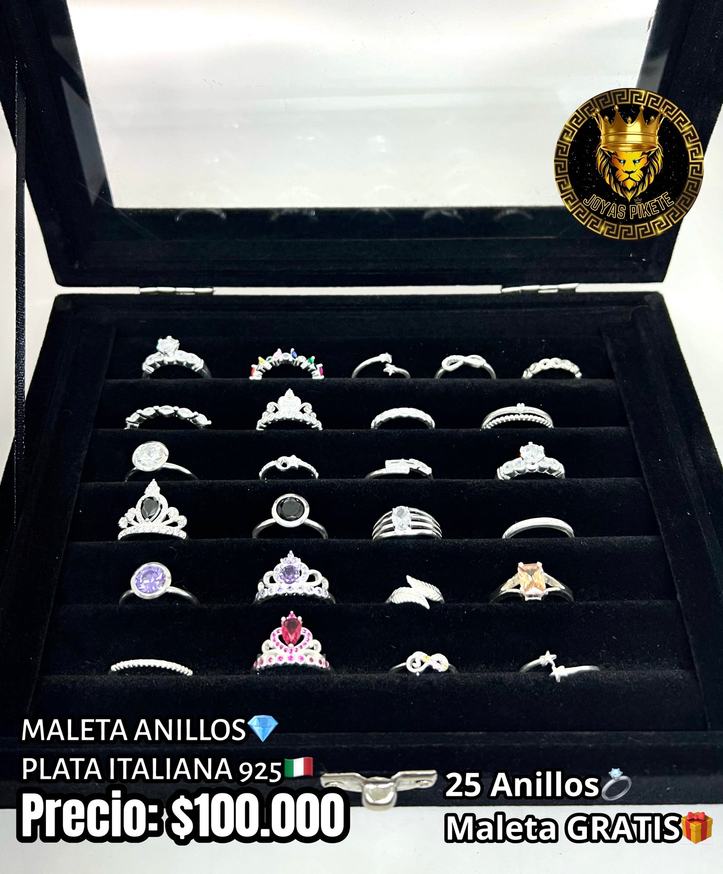 Maleta Anillos Femeninos 925🇮🇹