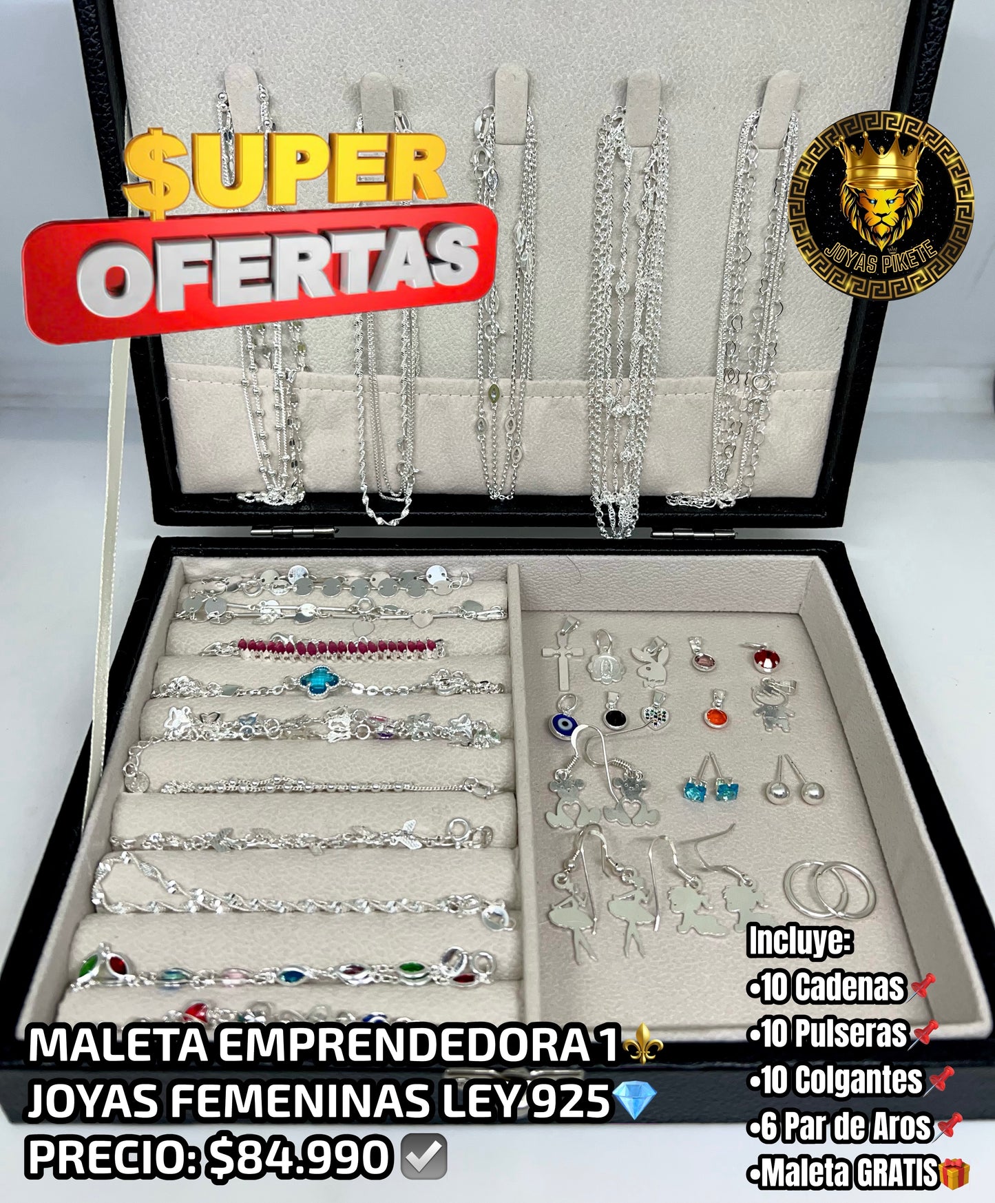 Maleta Joyas Femeninas 925