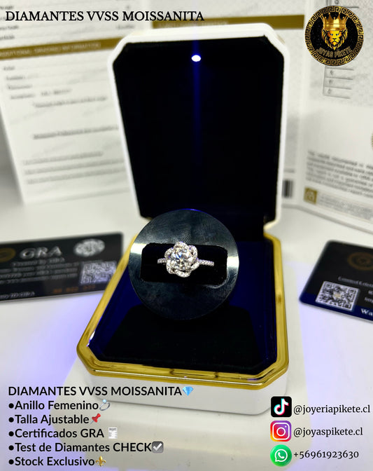 Anillo Diamante VVSS MOISSANITA