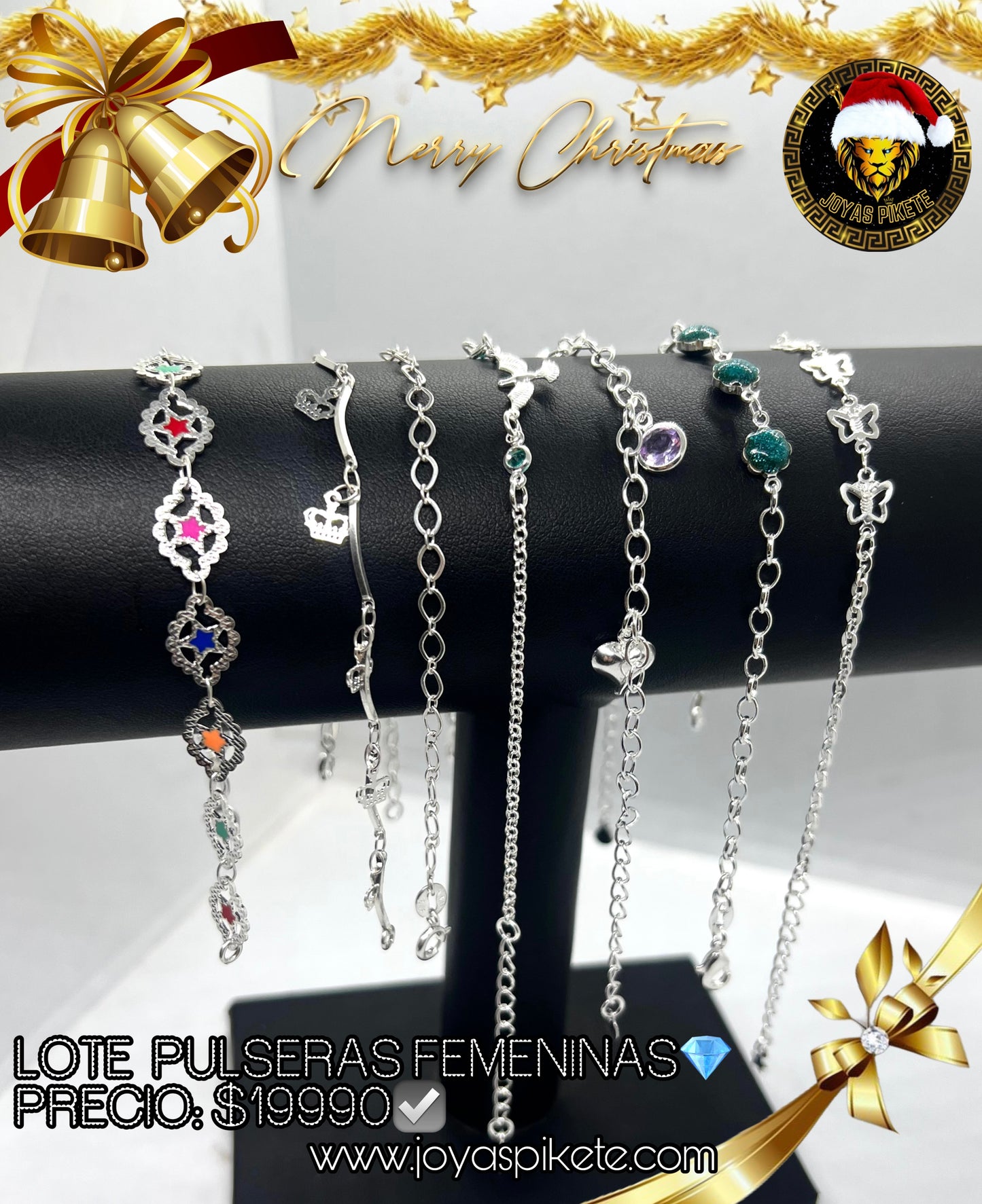 LOTES PULSERAS FEMENINAS NAVIDEÑAS 925🎅🏻💎