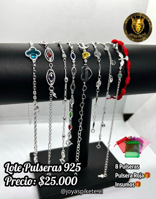 Lote Pulseras Femeninas 925