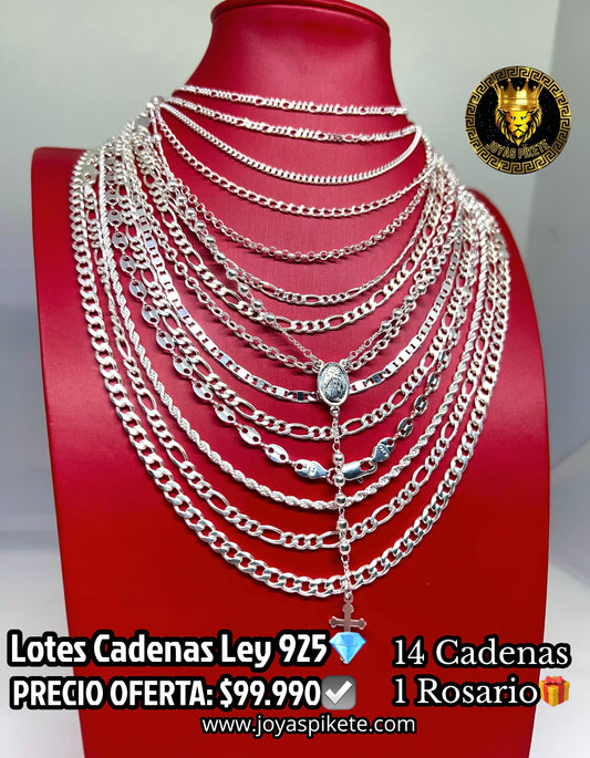 Lotes Navideños🎅🏻🎁 Cadenas Masculinas 925☑️