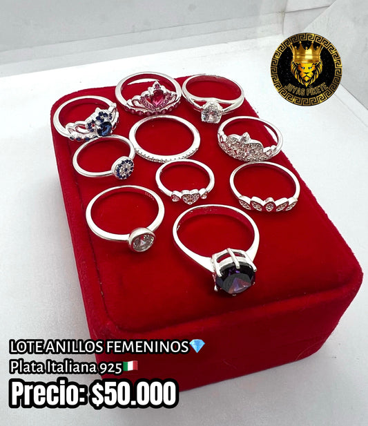 Lote Anillos Femeninos 925